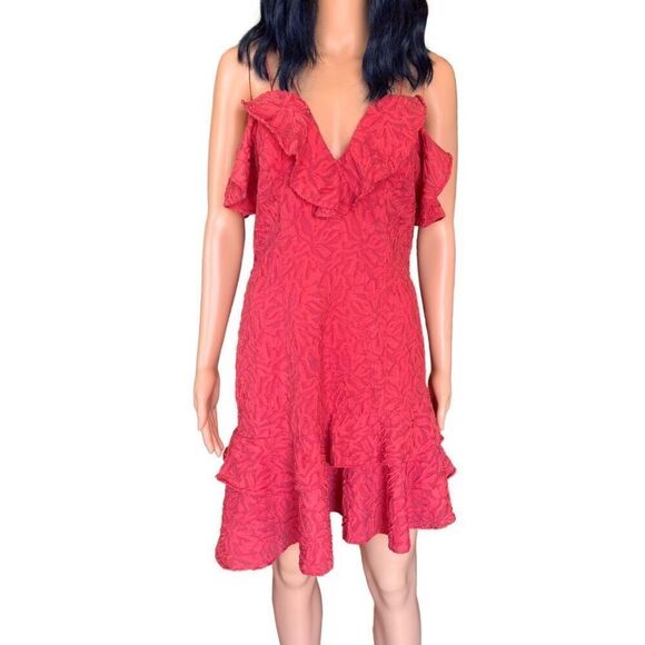 C/MEO Collective Red More To Give Ruffle Mini Dress - Picture 7 of 7